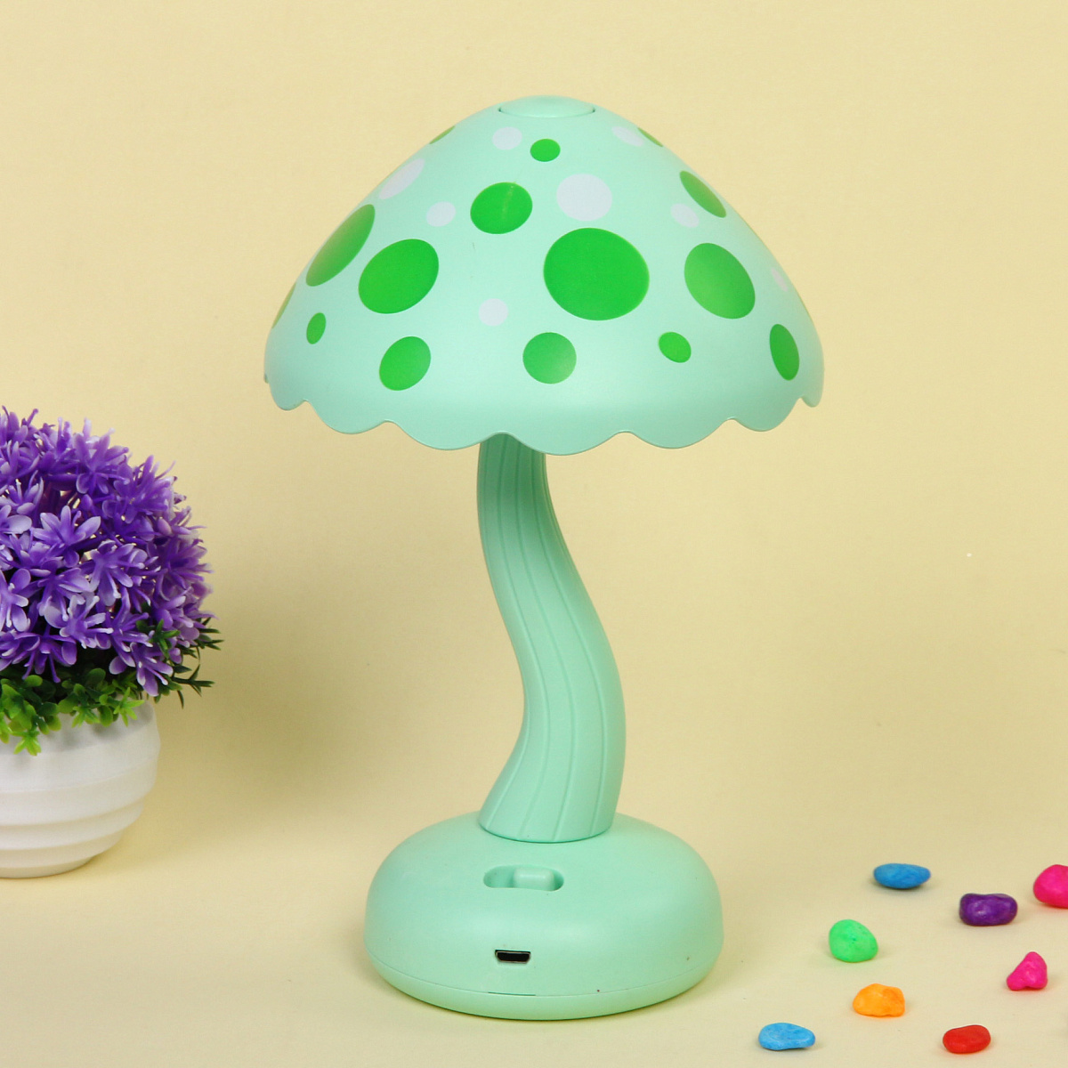 Настольная лампа "Sweet - Гриб" LED 13,2*19,5 см, USB 3w 3.7v, Зеленый