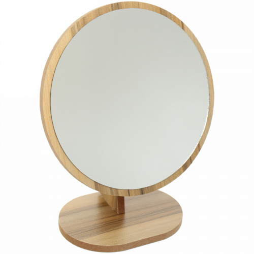 Зеркало настольное в деревянной оправе "High Tech - Fashion Tu" круг, 17*17см