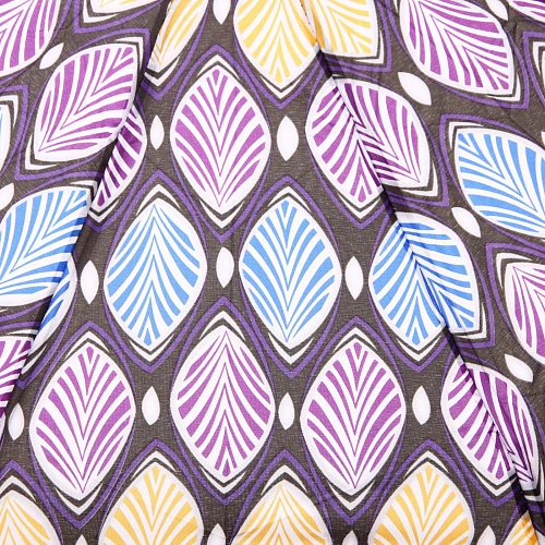 Зонт женский полуавтомат Ultramarine- Маниока, микс 6 цветов, 8 спиц, d-100см, длина в слож виде 28см, голубые цветы_11