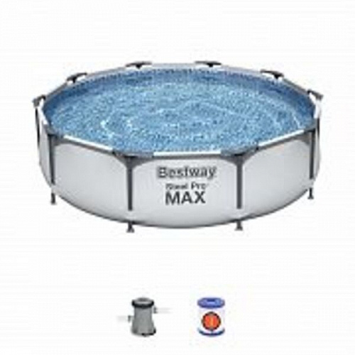 Бассейн каркасный Steel Pro MAX 305*76 см + фильтр-насос 1249 л/ч (I) Bestway (56408)