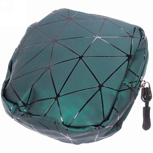 Косметичка прямоугольная  "Women secret", цвет зеленый, 11,8*11,5*3см