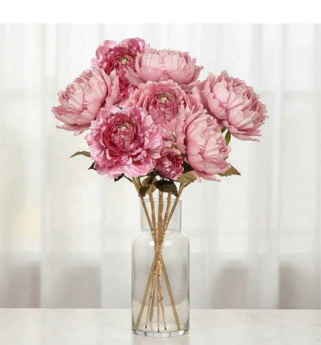 Букет Пионов 7шт "FLOWERS GLAMOUR" 60см розовые