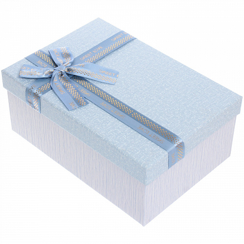 Коробка подарочная "Нежная тайна" 23*16*9,8 см, голубой
