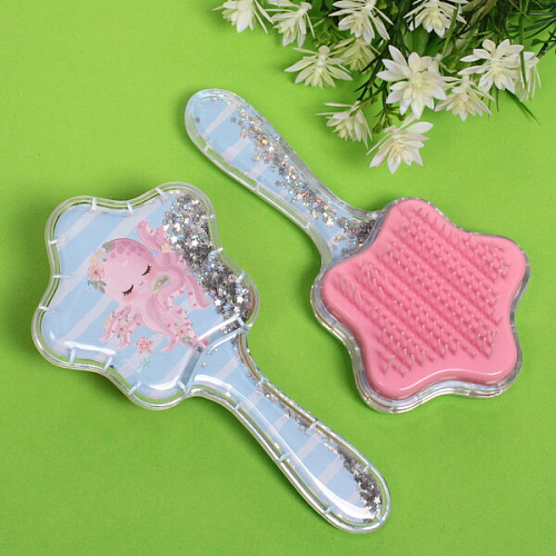 Расческа массажная детская Gloria, Осьминог, цвет голубой, на подвесе, 178см, _4