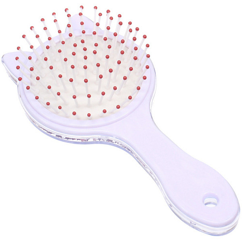 Расческа массажная детская БАЛЕРИНЫ, блестки, микс 4 дизайна, 17,55,2см (пакет с подвесом)_7