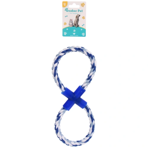 Игрушка - канат для собак средних и крупных пород "НЕСКУЧАЙКА", цвет синий 25*10,5см / 80гр (лейбл)