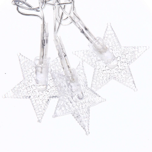 Гирлянда для дома 4,0 м 20 ламп LED с насадками ЗВЕЗДА, прозрачпров, авторежим,IP-20 RGRB (возможность соединения)_5