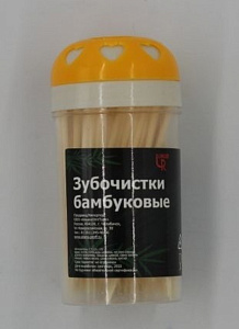 Зубочистки ПРОФИТРЕЙД бамбук в бан.цв. 160 шт.