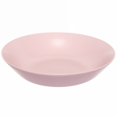 Тарелка керамическая 23*5см "Матовая глазурь" глубокая розовая 