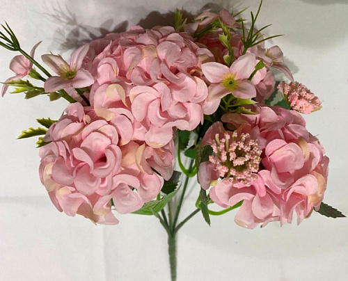 Искусственные цветы "Летнее вдохновение" Гортензия 30см цвет розовый