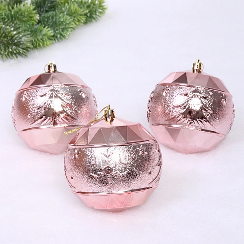 Набор шаров Miracle 10 см + 5 см (15 предметов), Розовое золото_5