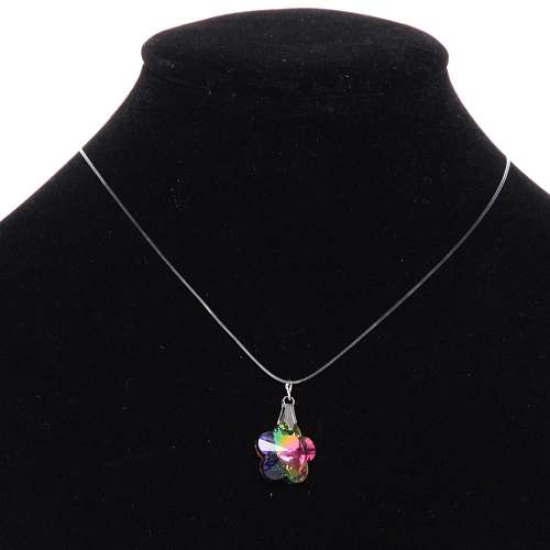 Подвеска на шею на леске Emerald Chameleon - Цветок, микс 5 цветов, d-14мм_4