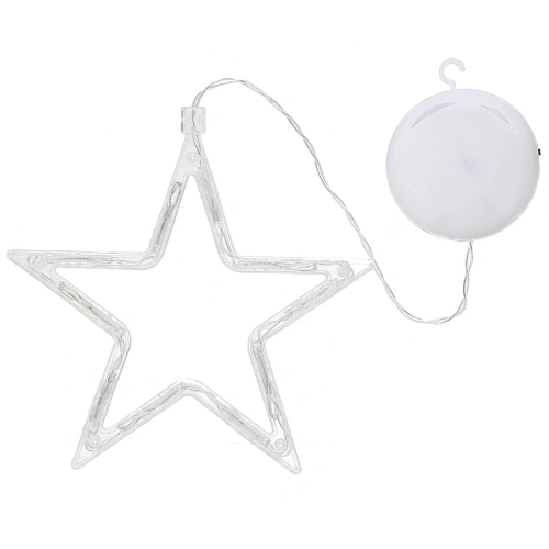 Фигура светодиодная Звезда 18х17 см (батарейки 3 ААА), 1 реж, Теплый белый_4