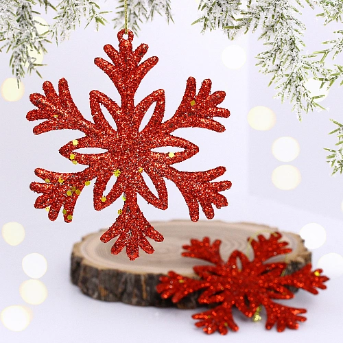 Подвеска "Снежное волшебство" 10 см (набор 2 шт), красный