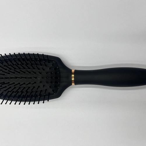 Расческа массажная "СЕКРЕТ ТВОЕЙ КРАСОТЫ", цвет черный, матовое покрытие, 6,8*24см