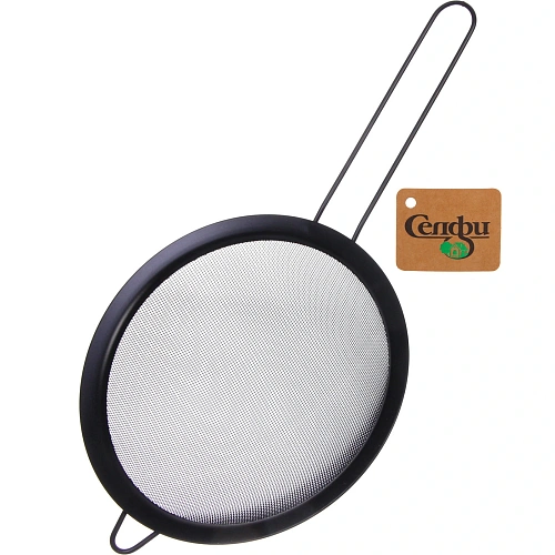 Сито металлическое "Black" 18см с ручкой 