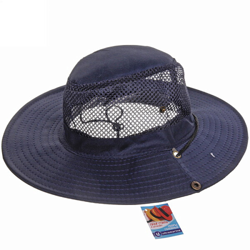 Шляпа мужская с клепками и сеткой Cowboy, микс 6 цветов, 58р, ширина полей 7,5см_16