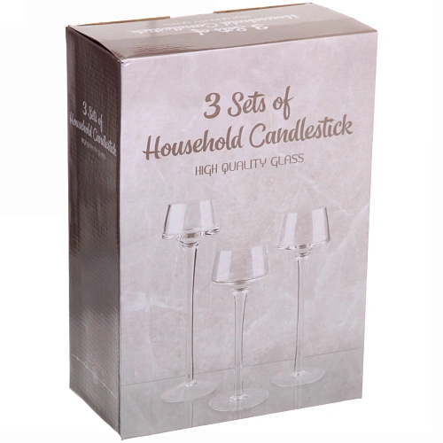 Подсвечники в наборе 3шт Сrispy 7,520,23,26см _4