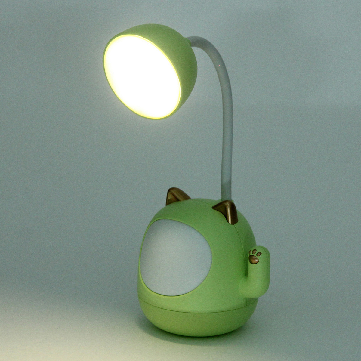 Настольная лампа "Sweet - Котёнок" 9*22.5 см LED, USB 3w 5v, Зеленый
