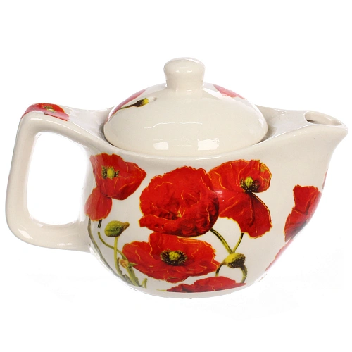 Чайник заварочный керамический 350мл с ситом Маки_4