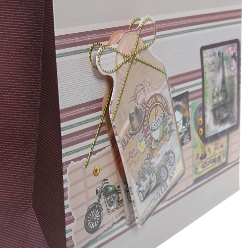 Пакет подарочный Винтаж 314212 см, микс_11