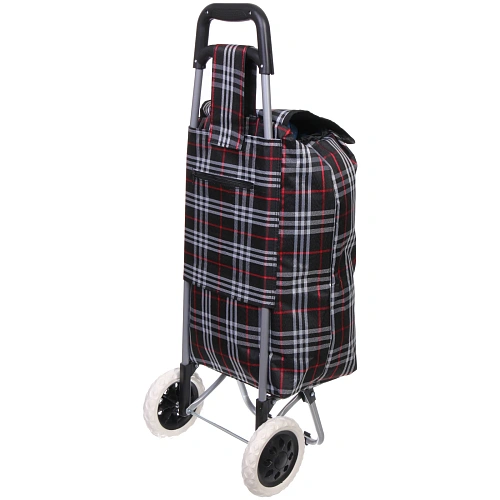 Тележка хозяйственная с сумкой (883430см, колеса 16 см,грузоподъемность до 30 кг) клетчатая DC-306_13