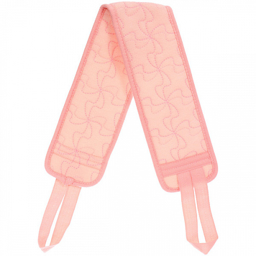 Мочалка для тела жёсткая "Premium - Lavita", цвет светло - розовый, 10*60см (ZIP пакет)