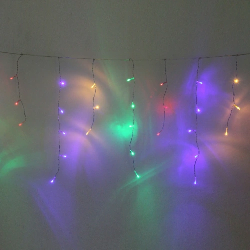 Гирлянда для дома БАХРОМА ш1,5м* в30/50 см 48 ламп LED, прозрачн. провод, 8 реж, IP-20, Мультицвет