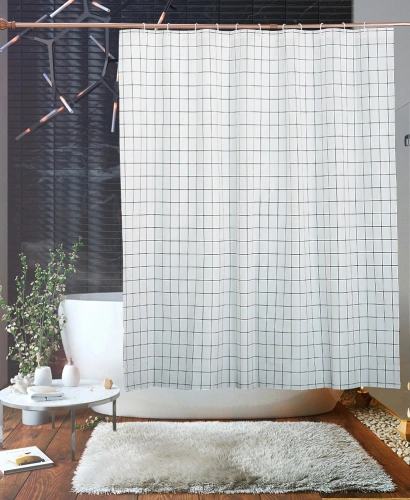 Штора для ванной полиэстер 180*180 "Голди" белая