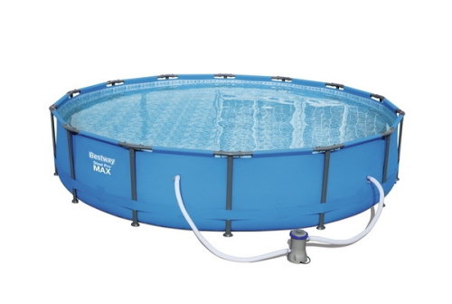 Бассейн каркасный Steel Pro MAX 427*84 см + фильтр-насос 2006 л/ч (I) Bestway (56595)
