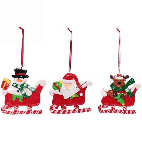 Подвеска Сandy "Новогодний экспресс" 10*10 см, в ассортименте