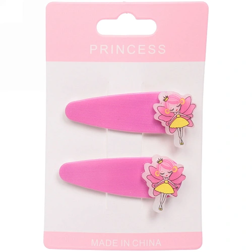 Зажимы для волос детские 2шт Happy smile, фея, микс 4 цвета, 52см _14