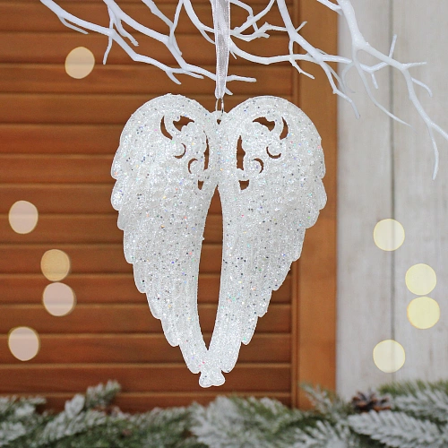 Подвеска "Ангельские крылышки" 11*15 см, Белый