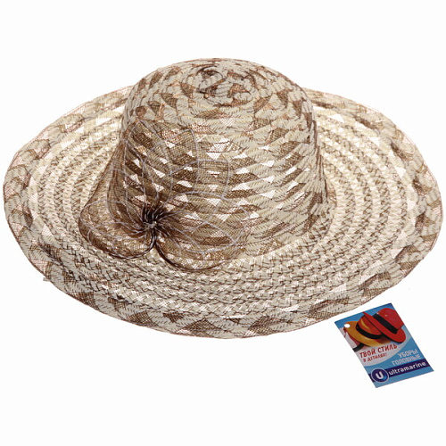 Шляпа женская с широкими полями TiraMiSu- Лорен, микс 4 цвета, р58, ширина полей 9 см_6