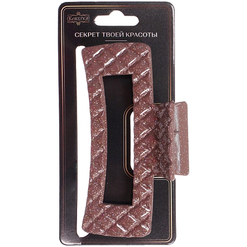 Заколка - краб для волос AKS - MANTANA, микс 6 цветов, прямоугольник,10,53,5см _14