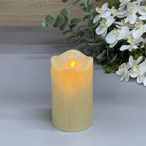 Сувенир с подсветкой "Свеча - Сияние" 9*15 см (работает от батареек 3 ААА)