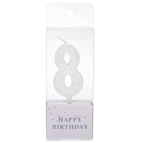 Свеча для торта Цифра Фактура "8" 4,6 см