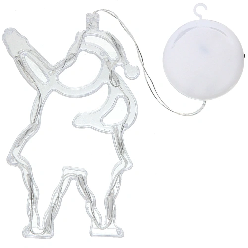 Фигура светодиодная Дед Мороз 11х18 см (батарейки 3 ААА), 1 реж, Белый_4