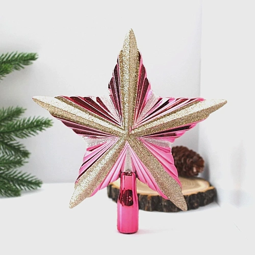 Верхушка на ёлку SHINE "Holiday" 20 см, rose pink