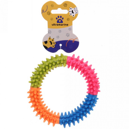 Игрушка для собаки "Кольцо - Зубочистка", мульти цвет, 12см (лейбл)