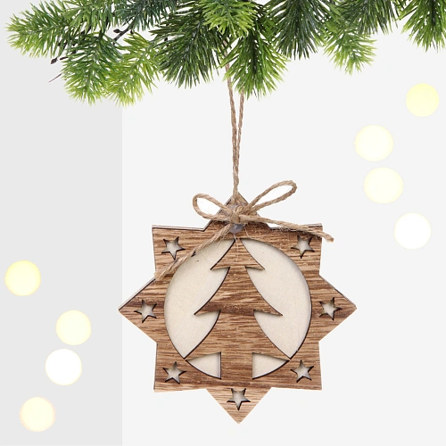 Подвеска "Снежинка - Ёлочка" 10*10 см