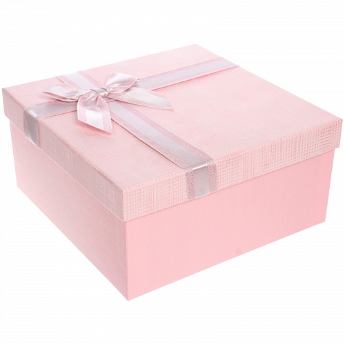 Коробка подарочная "С любовью" 19,5*19,5*9,5 см, розовый