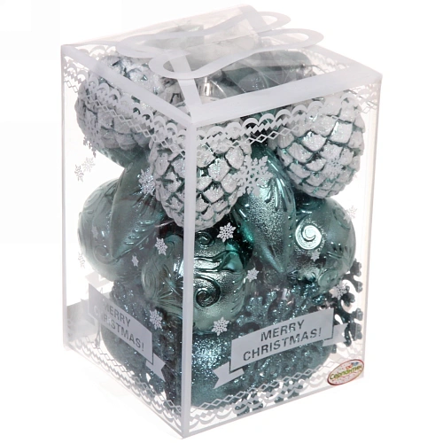 Набор украшений Рождество (26 предметов), изумруд_7