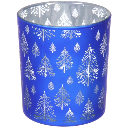Подсвечник "Сказочная метель" 8,5*10 см, Синий