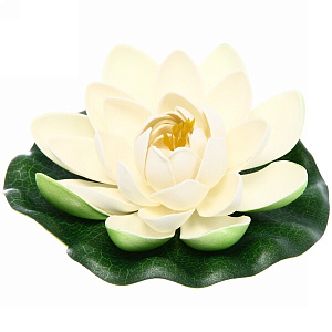 Растение водоплавающее "Кувшинка Розитта" d-15см белая