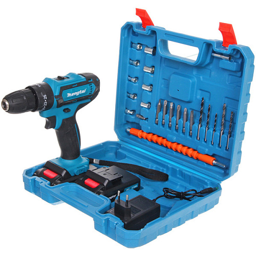 Дрель-шуруповерт аккумуляторная Mengtai (18В, 2,0Ач Li-ion аккум. 2шт, ЗУ) MGT-11