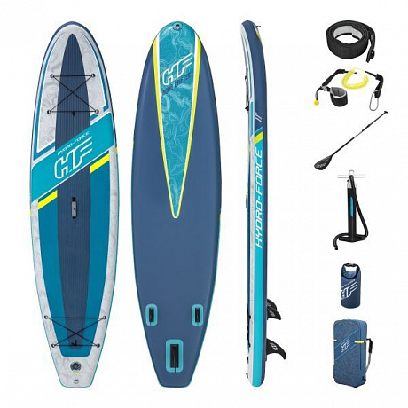 SUP-доска для плавания Aqua Drifter, 335*84*15 см + 5 аксессуаров,до 140 кг Bestway (65391)