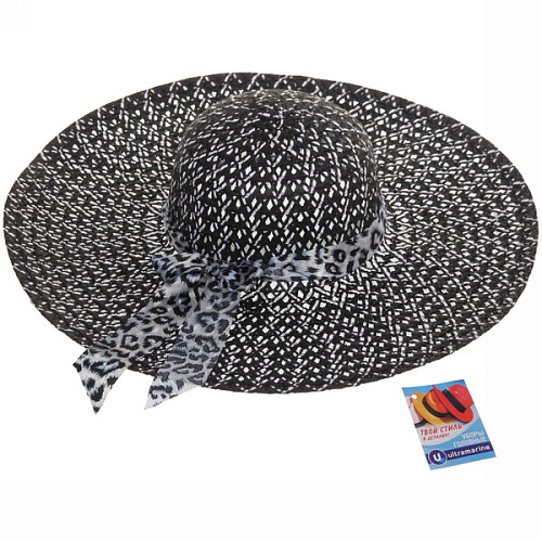 Шляпа женская с широкими полями TiraMiSu- Стелла, микс 8 цветов, р58, ширина полей 14 см_10