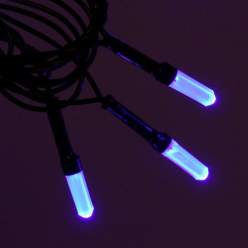 Гирлянда для дома  Премиум  5 м 35 ламп LED черный пров Синий (возможность соединения)_3
