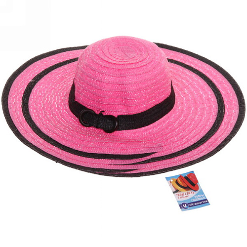 Шляпа женская с широкими полями TiraMiSu- Мирель, микс 6 цветов, р58, ширина полей 15 см_31